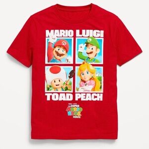 Old Navy Kids Super Mario Bros Gender-Neutral Graphic T-Shirt | L (10-12) Red